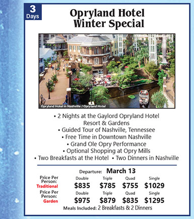 Opryland Hotel Winter Special