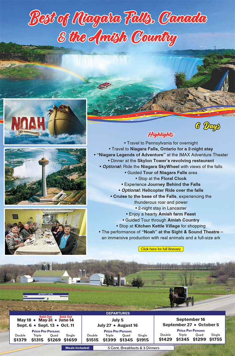 Best of Niagara Falls, Canada & the Amish Country