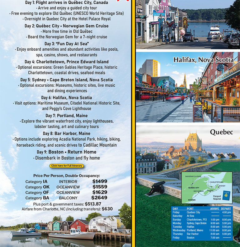 Canada & New England Cruise
