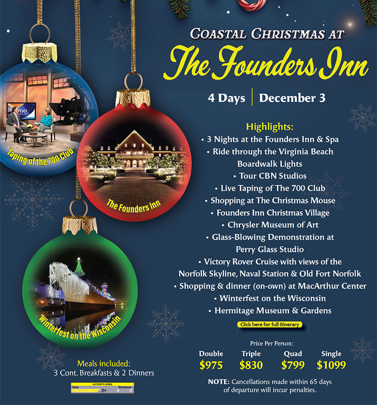Coastal Christmas at The Founders Inn
