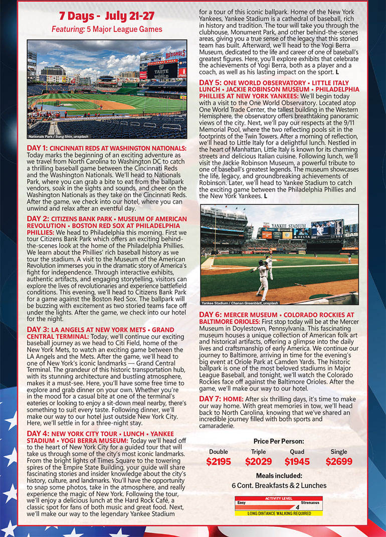 East Coast Baseball Adventure