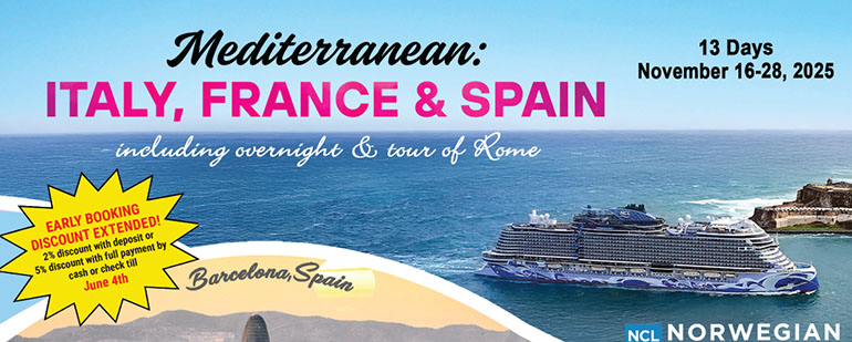 Mediterranean: Italy, France & Spain Cruise