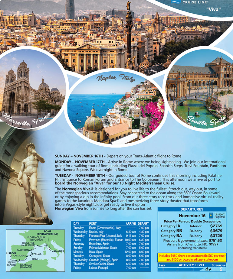 Mediterranean: Italy, France & Spain Cruise