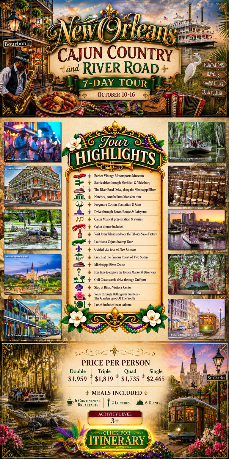 New Orleans - Cajun Country and River Road