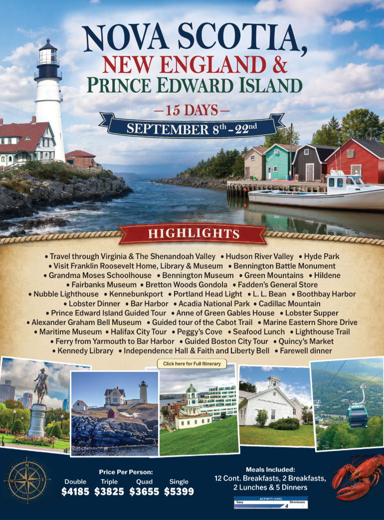 Nova Scotia, New England & Prince Edward Island