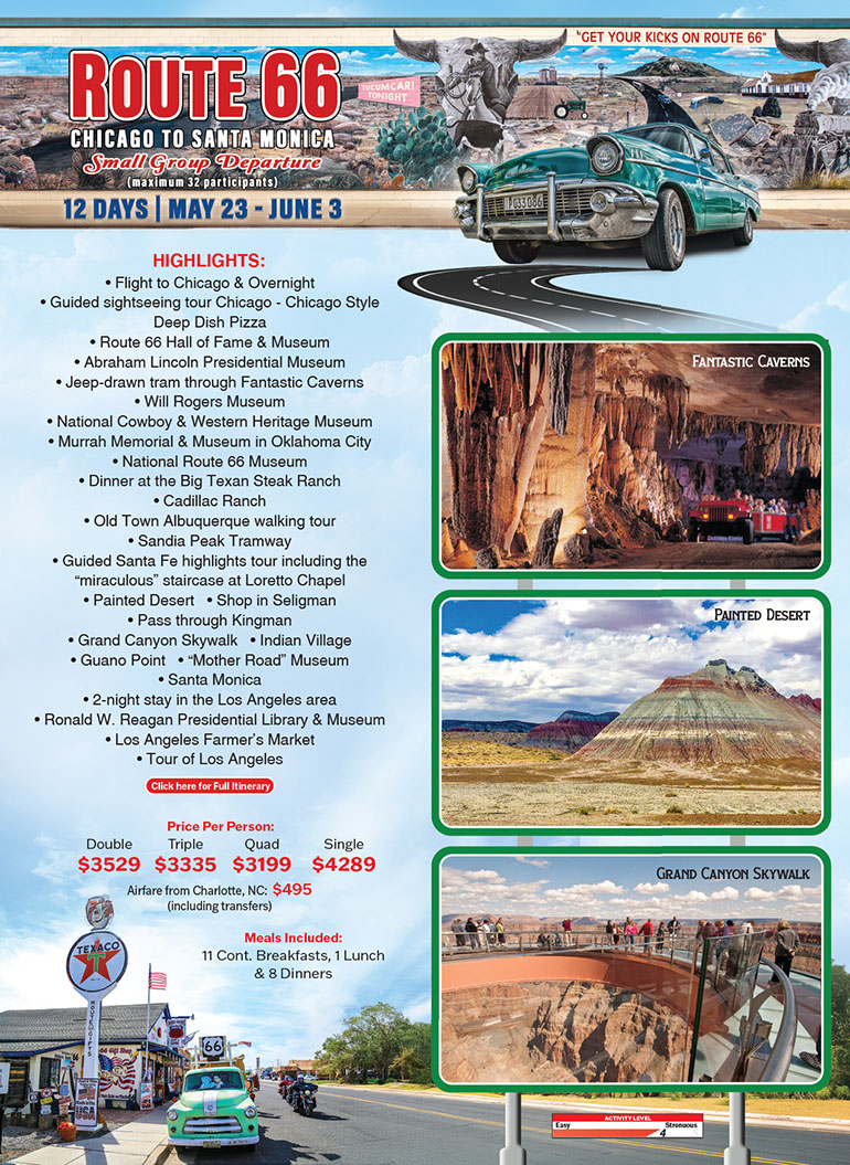 Route 66 Chicago to Santa Monica (smal group)