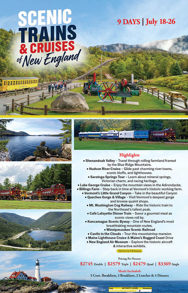 Scenic Trains & Cruises of New England