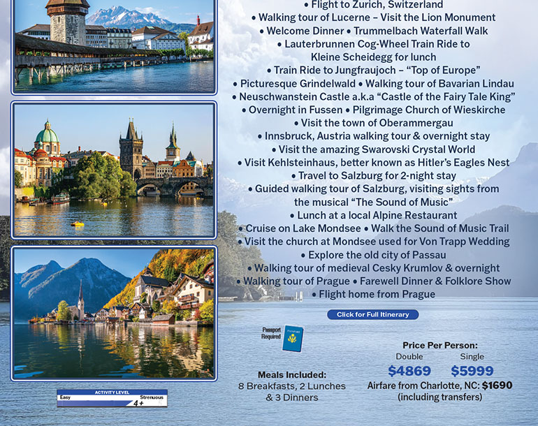 Switzerland, Germany, Austria & Czechia