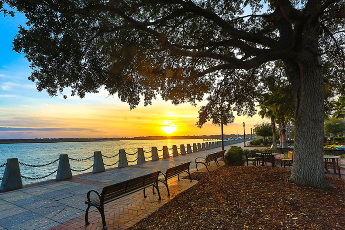 Sunset in Park - Beaufort, SC