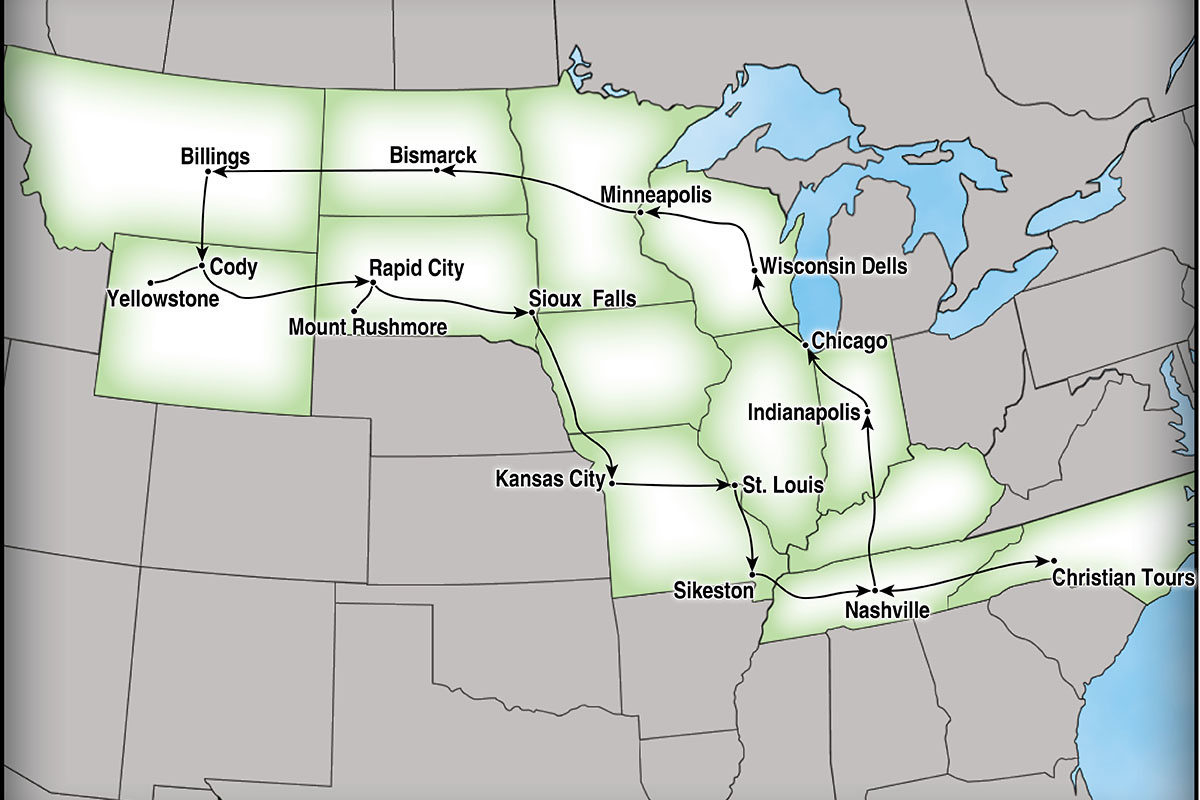 Our Destinations Map