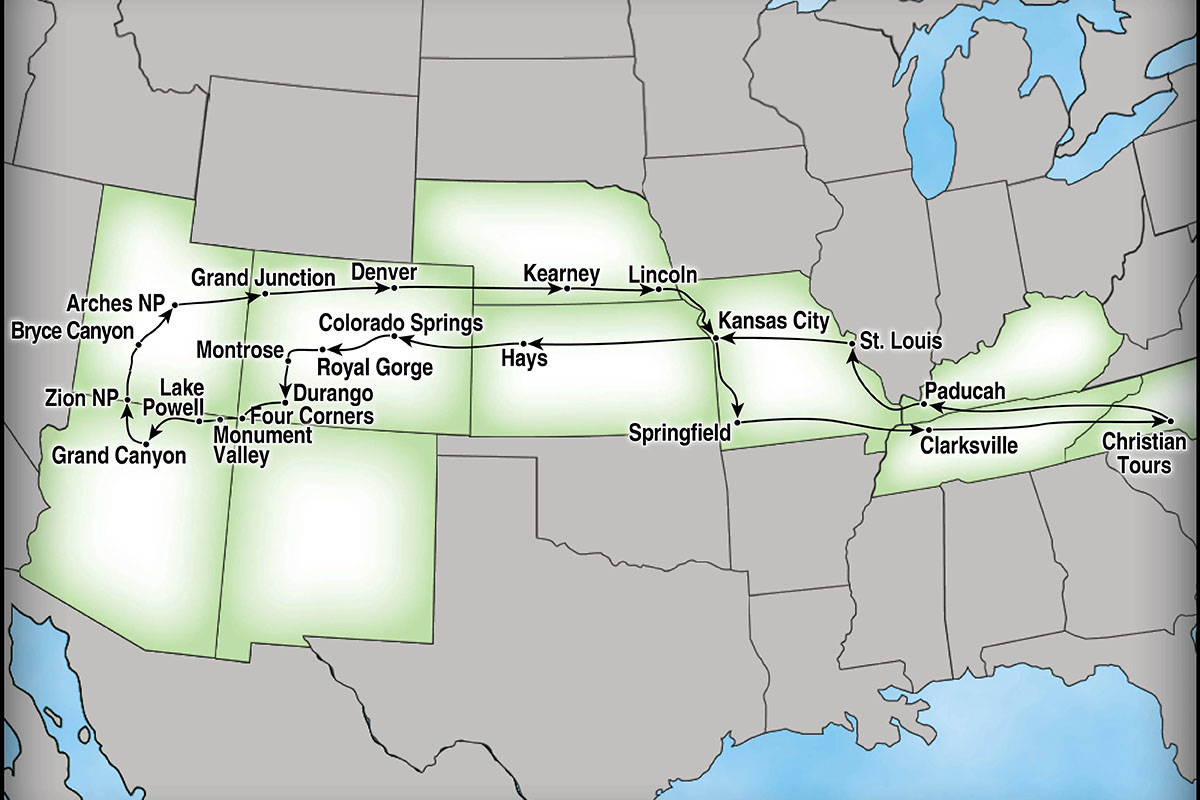 Our Destinations Map