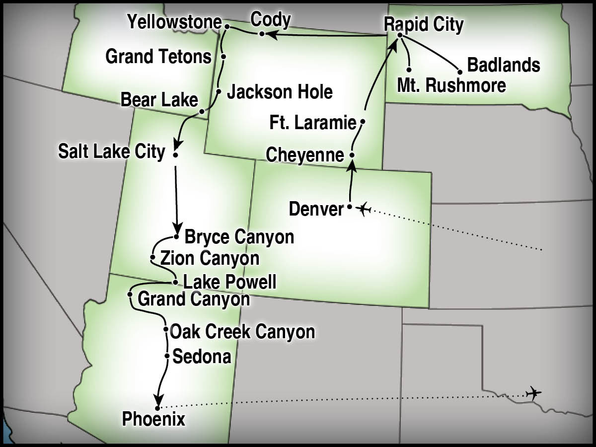 Our Destinations Map