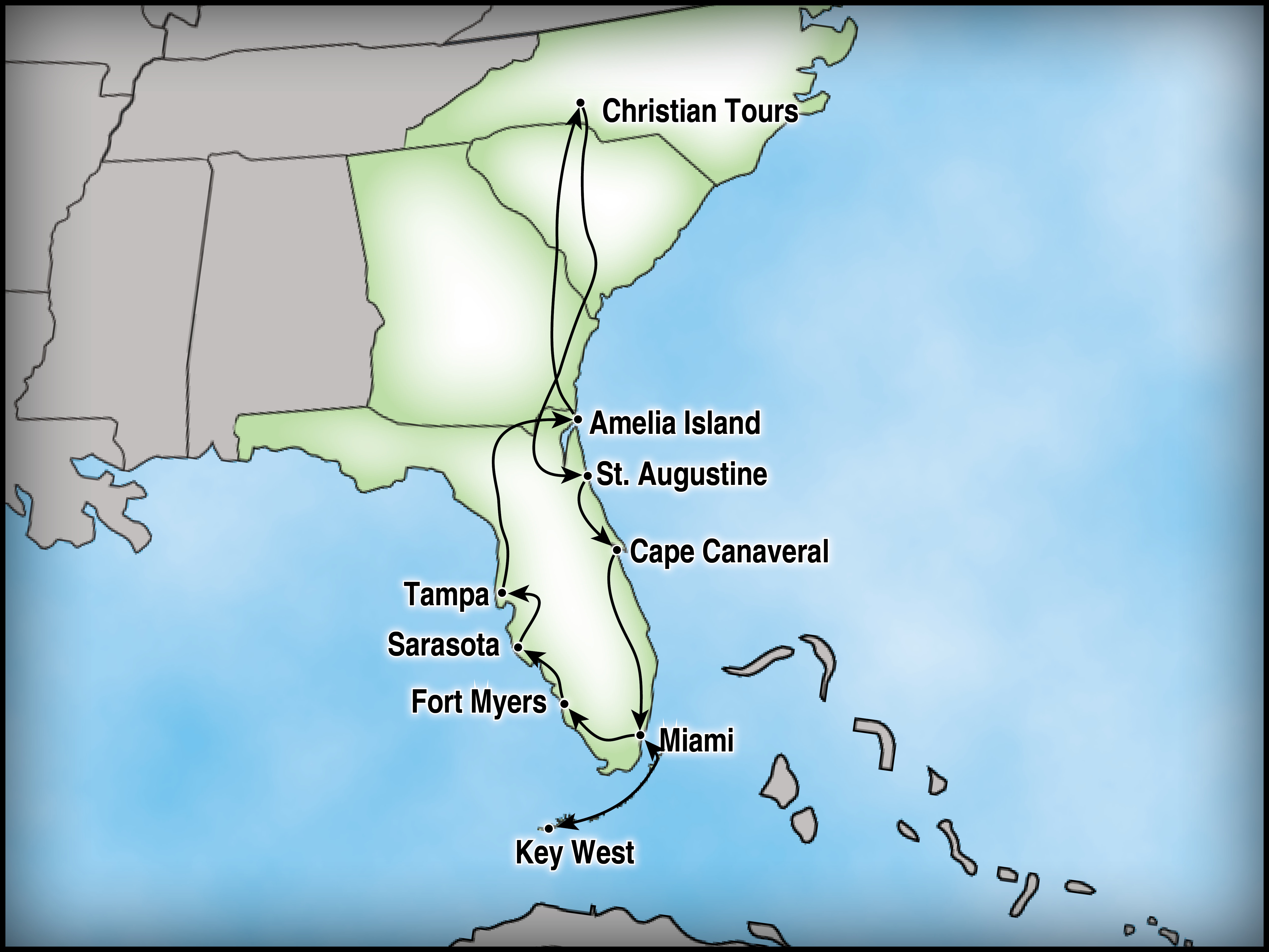Our Destinations Map