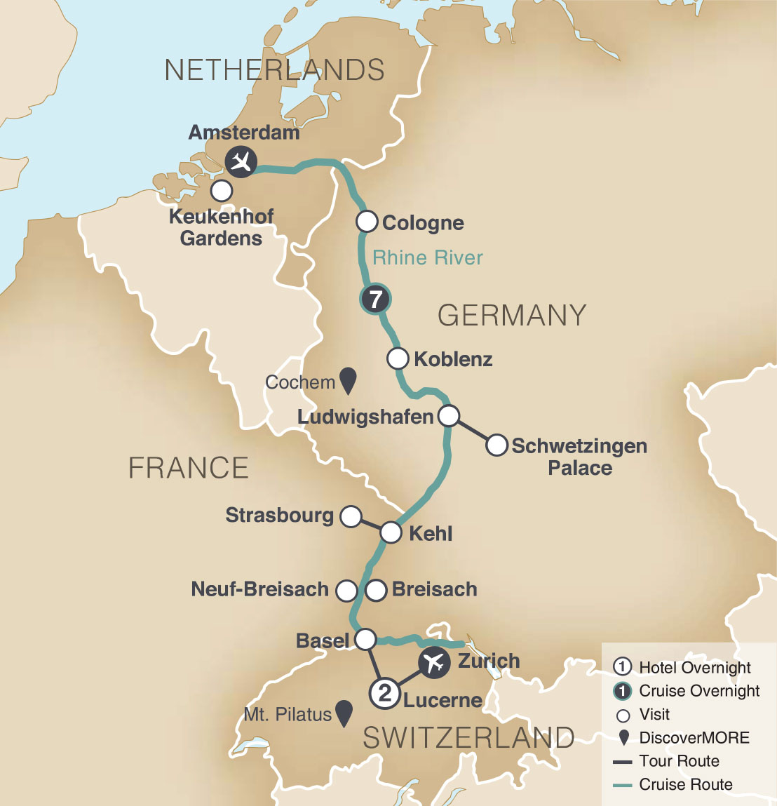 Our Destinations Map