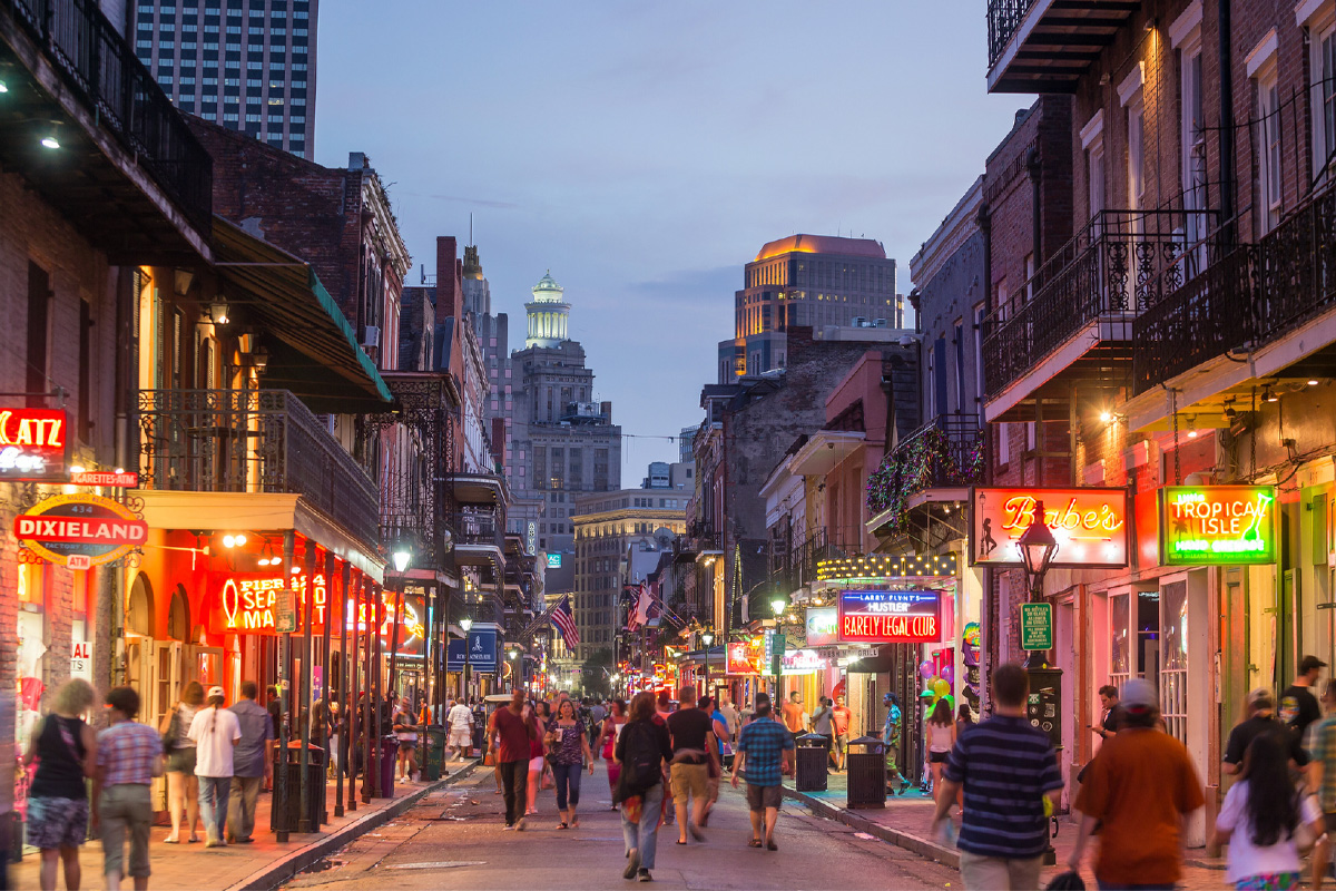 Bourbon Street in New Orleans