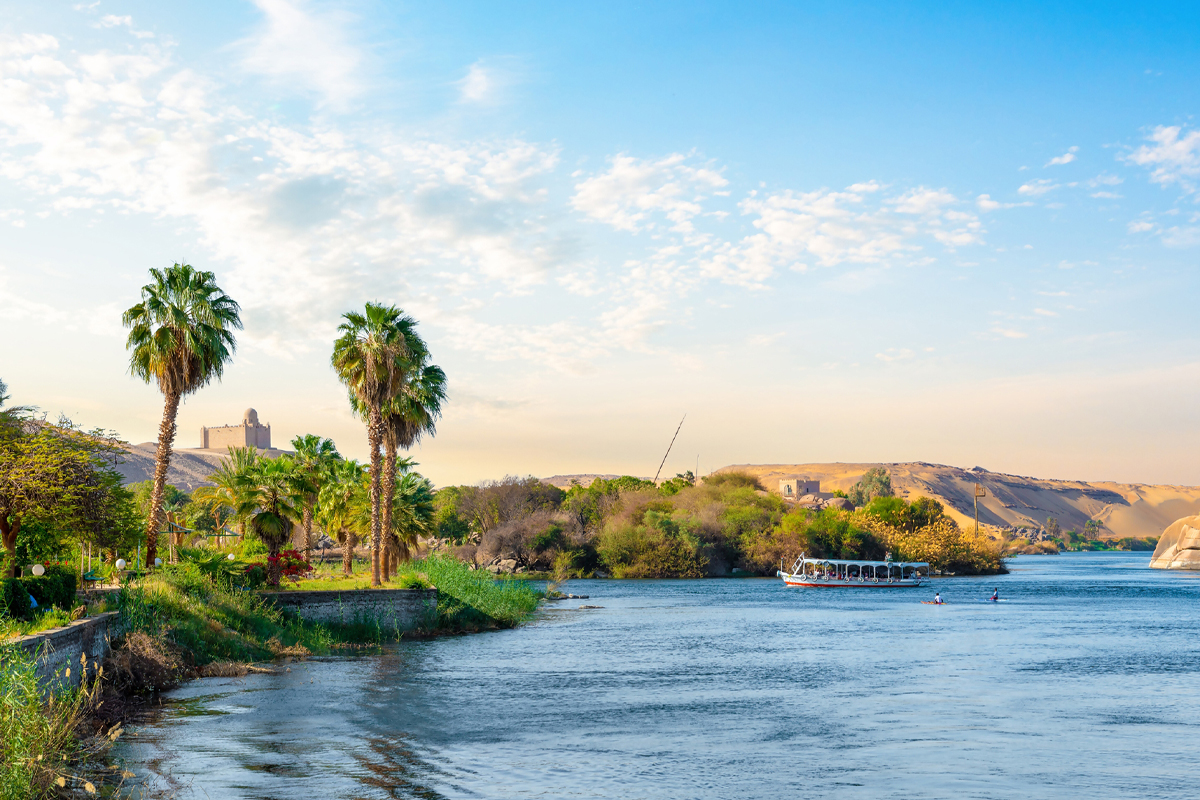 Sailing along the Nile River