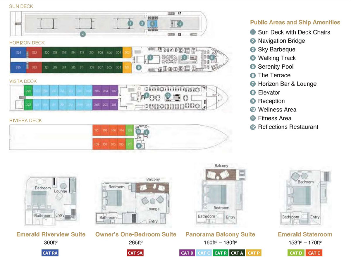 MS Scenic Emerald Radiance cabin layout